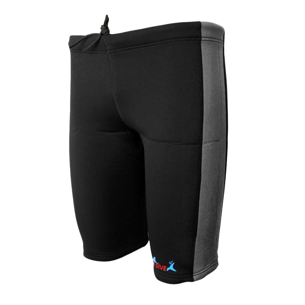 ubersweet Ubersweet® 3mm Neoprene Canoe Kayak Surf Swim Cycling Wetsuit Shorts M Grey and Black |-picture-50