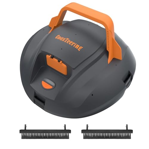 Coasteering Pool Vacuum Robot with Brushes (2 Pack), Cordless Robotic Pool Cleaner with 100 Mins...