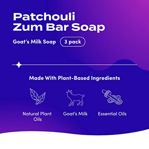 Indigo Wild Zum Bar Goat's Milk Soap - Patchouli - 3 Oz (3 Pack) #TOP1
