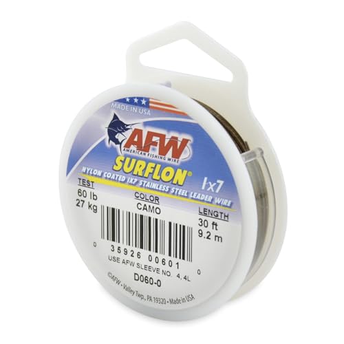 Image of American Fishing Wire Surflon Nylon Coated 1x7 Stainless Steel Leader Wire