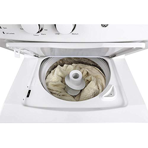Ge Guv27Essmww Unitized Spacemaker 3.8 Washer With Stainless Steel Basket And 5.9 Cu. Ft. Capacity Long Vent Electric Dryer, White #TOP4