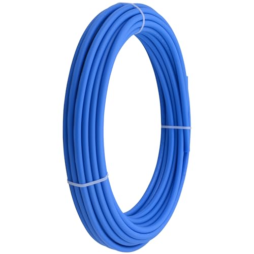 SharkBite 3/8 Inch x 100 Feet Blue PEX-B, PEX Pipe Flexible Water Tubing for Plumbing, U855B100