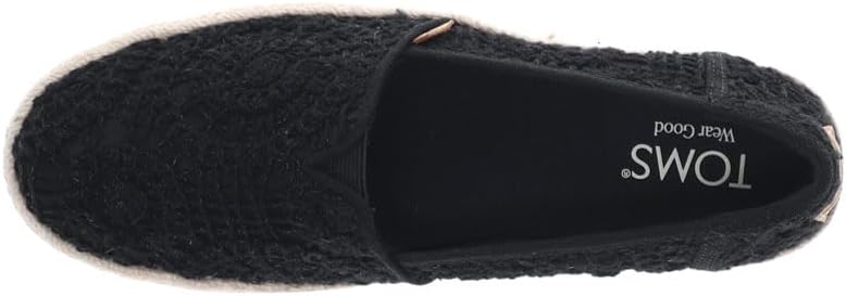 TOMS Womens Valencia Platform Espadrille Flats Casual - Off White - Image 4