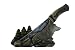 DWK Rustic Spirit Wolf Forest Centerpiece with Stainless Steel Display Knife Wildlife Decor for Rustic Cabin & Lodge Decor Statues