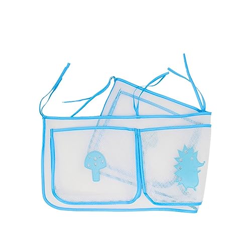 Organizador de fraldas de berço, fraldas de armazenamento de saco de malha multifuncional dos desenh