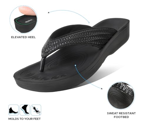 Image of AEROTHOTIC Original Orthotic Comfort Thong Style Flip Flops Sandals for Women with Arch Support for Comfortable Walk