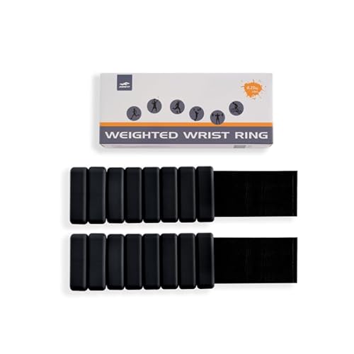 Joinfit Pro El ve Ayak Bilek Ağırlığı 250 gr x 2 Adet | Ayarlanabilir Ağırlıklı Bileklik Spor ve Fitness Ekipmanı (Siyah)