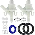 2 Sets Upgraded RV Water Valve Kit Replaces 385311641, RV Toilet Valve for Dometic Sealand 300, 301, 310, 320 Toilets, Used for Camper Trailer Toilets, Leak Proof, Safe and Reliable