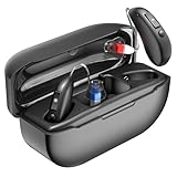 Rechargeable Hearing Aids for Seniors with Moderate Hearing Loss, OTC Hearing Aids Hearing Amplifiers for Seniors with Noise Cancellation and Volume Control, Clear Sound Audífonos Para Sordos, Black