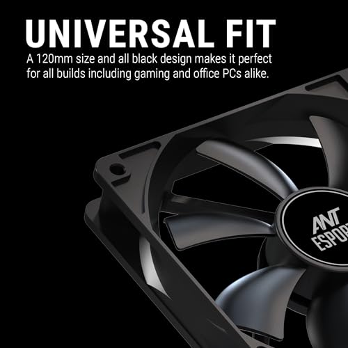 Ant Esports Carbonflow 120mm Case Fan - Black, High Static Pressure, PWM Control, 1300 RPM, 40.0 CFM Airflow - Image 4