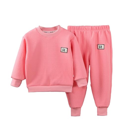 Boys Athletic Sweatshirt Set Teen Girls Fleece Long Sleeve Pullover Elastic Waist Jogger Sweatpants Running Track Outfits