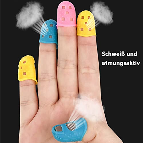 SHULLIN Pack of 30 Guitar Finger Protectors Guitar Finger Protection Covers Silicone Guitar Finger Protection Caps Non-Slip Silicone Finger Case 5 Sizes - Image 3