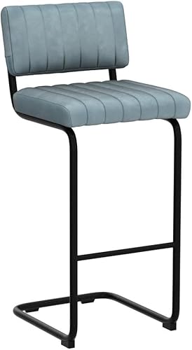 Miniatura 4 de ONEVOG Taburete de bar de 26 pulgadas, taburetes de bar modernos de altura de mostrador, taburetes de bar blancos con Boucle Farbic y base de metal