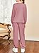 blibean Girls Fall Clothes Sets Big Kids Sweat Outfits Tween Split Clothing Sweatsuit Lounge Long Sleeve Ruffles Jogger Suits Trendy Matching Pockets Shirt Sweatpants Size 8-9 Years Dusty Pink