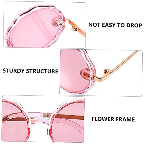 Adorainbow 1 Par De Óculos De Sol De Proteção Óculos De Sol Com Flores Para Bebês Óculos De Sol Para