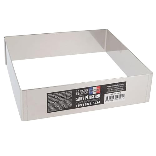 Cadre à mousse inox H 4,5 cm 18 x 18 cm