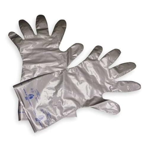 North by Honeywell SSG/8 North Silver Shield SSG Smooth Finish PE and EVOH Blend Gloves, 7, Silver , 8 (Pack of 10)