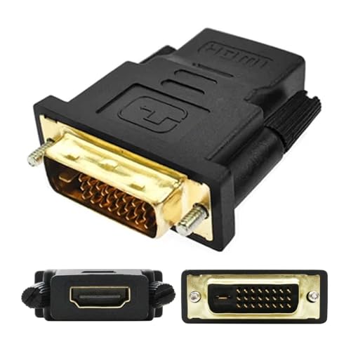 gifyym Câble DVI - Convertisseur Haute définition mâle mâle | Adaptateur DVI-I 24+1 bidirectionnel avec Transmission de Signal Stable | Câble d'interface multimédia pour écran