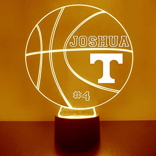 Mirror Magic Store Tennessee Volunteers College Basketball LED Lamp/Night Light for Sports Fans - Personalize for Free