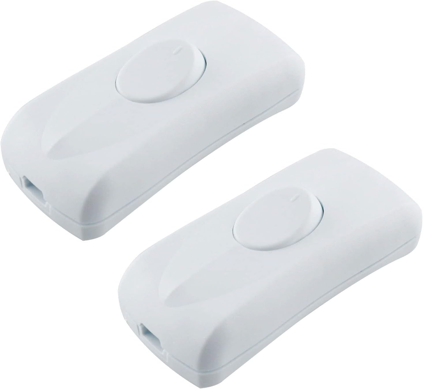 Inline Cord Switch JJHXSM 2pcs White Embedded Power Cord Switch Power