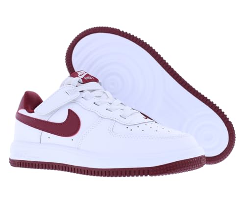 Nike Force 1 Low EasyOn Little Kids' Shoes (FN0237-105, White/Team Red)2