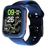 Fastrack Navstar Smartwatch 1.85" inch AMOLED Display,GPS,AI Chat,AI Watchface,Offline Voice Commands,Functional Crown,24/7 Health Suite,BT Calling,HRM,IP68, Multiple Menu Styles,Games -Midnigt Blue