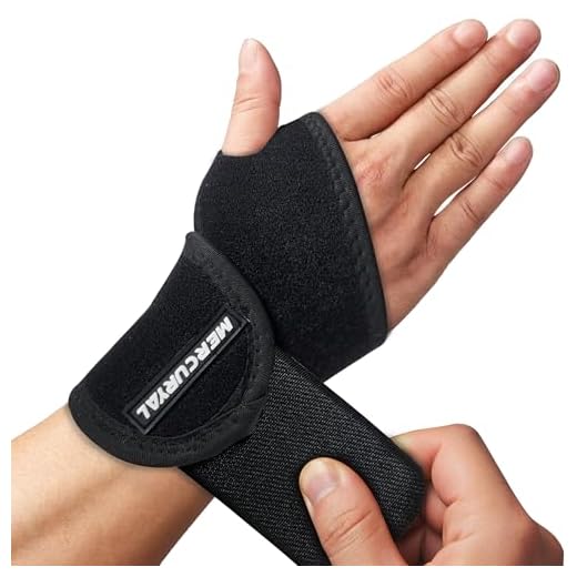MERCURYAL Muñequera para Tendinitis - Muñequera Tunel Carpiano - 1 Par de Muñequeras Ajustables, Soporte de Muñeca Abierta Deportivo para Esguince y Dolor, Hombre y Mujer