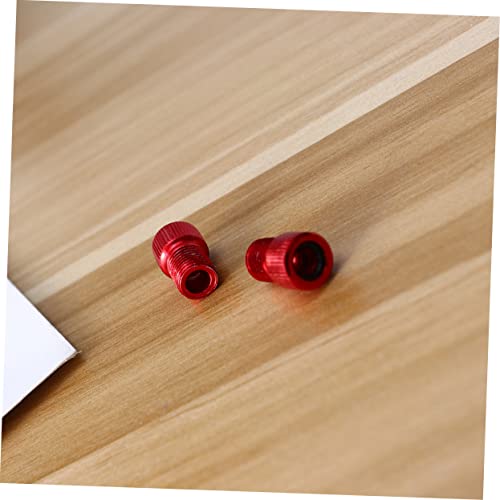 Set Adaptadores de Válvula para Bicicleta INOOMP Aleación de Aluminio Ligero Rojo para Bicicletas Eléctricas y Autos miniatura 4