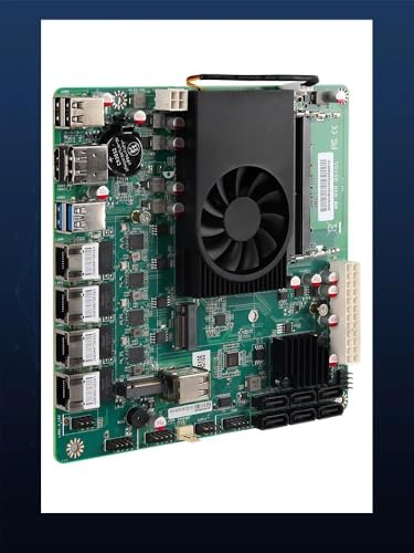 HKUXZR NAS マザーボード N5105、4ポート i226-V 2.5GbE LAN、2XM.2 NVMe、6*SATA3.0、2*DDR4、Mini ITX ソフトルーター VPN Openwrt ベアボーン マイクロ アプライアンス DIY