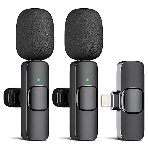 Cwzz Wireless Lavalier Microphone For Iphone Ipad, 2 Professional Wireless Lavalier Microphone With Clearer Audio, Wireless Microphones, Mini Microphones For Interview, Tiktok, Youtube #TOP15