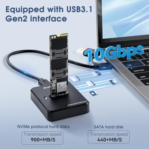 ELUTENG M.2 NVMe & SATA to USB C Docking Station の商品画像 1