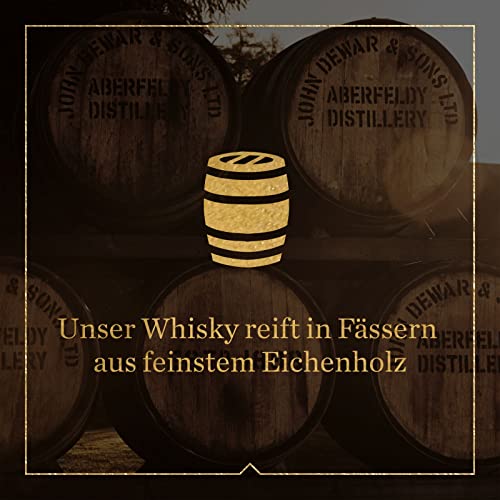 Aberfeldy 12 Jahre Single Malt Scotch Whisky in Goldbarren-Dose, 40 Vol.-%, 70 cl/700 ml, Premium-Whisky-Geschenk, in vier verschiedenen Fassarten gereift