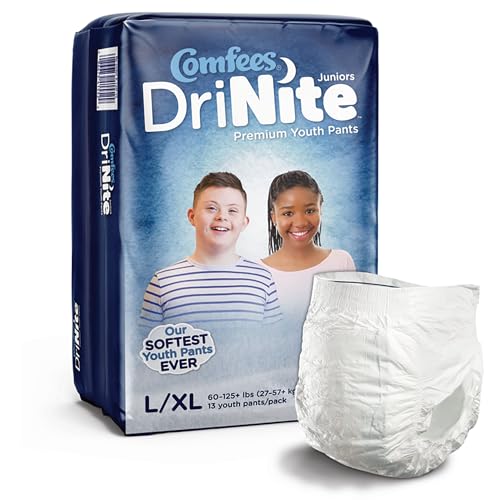 Comfees DriNite Juniors Youth Youth Absorbent Underwear Large/X-Large 60 to 125 lbs. CMF-YLXL, 13 Ct
