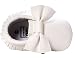 Vanbuy Baby Soft Sole Leather Shoes Boys Girls Cute Bow Tassel Moccasins Infant Toddler Crib Shoes WB01-White-S