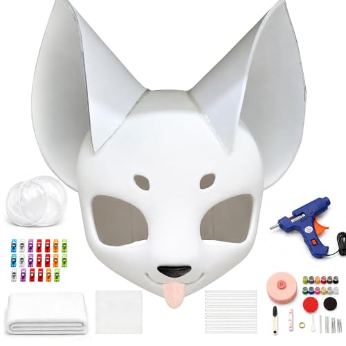 ABEMOON Fursuit Head Base Kit, 9.8 in 3D Printed Furry Mask Base