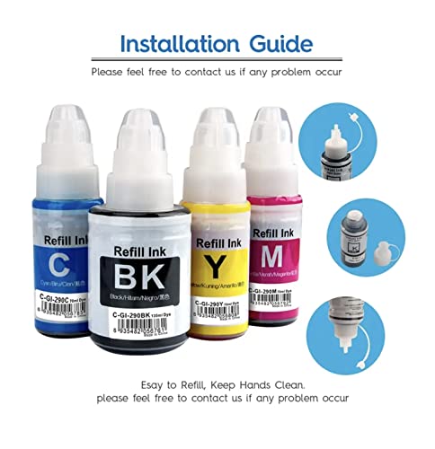 Gi 290 Premium Compatible Water Based Bottle Refill Dgt Ink For Canon Pixma G1200 G4210 4210 G3200 Printer #TOP1