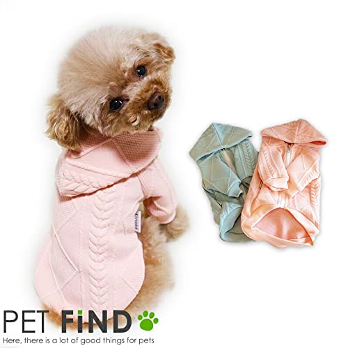 Amazon | PETFiND 犬服 シンプルニット ファスナータイプ 小型犬/中型