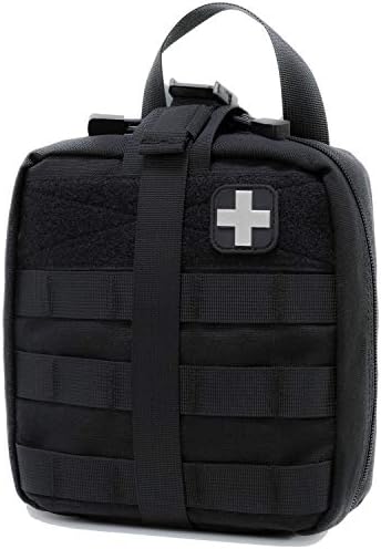 Rip-Away EMT Pouch Molle Pouch Ifak Pouch Medical First Aid Kit Utility Pouch 1000D Nylon Carlebben (with Medical Supplies)