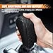 Leather Car Gear Shift Cover, Anti-Slip Dust Waterproof Gear Shifter Stick Protector, Soft Breathable Universal Automotive Shift Knob Decoration Accessories, Fit Car, SUV, Truck (Black)