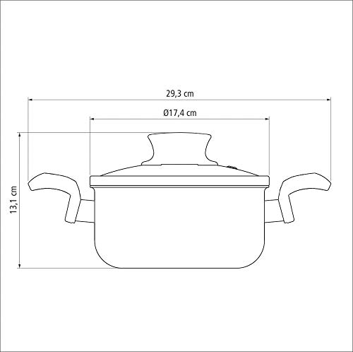 Caçarola De Alumínio Com Revestimento Interno De Antiaderente Tramontina Vermelho Pequeno