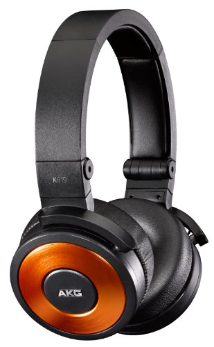 AKG K619OR Premium DJ Headphones with in-Line Remote and Microphone, Orange