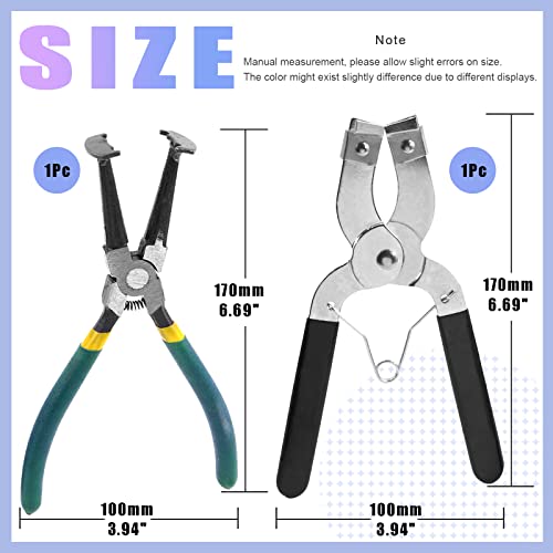 Glarks Auto Motor Zuigerveer Compressor Tool Set - 15 Stks Inclusief Tang en 14 Zuigerveren (62-145mm/2.44-5.71in) voor Auto Truck Motor Reparatie - Afbeelding 3