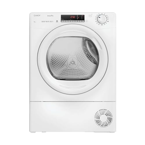 Candy Smart Pro CRO EH9N2TE-S, Asciugatrice 9KG, Pompa di calore, App HOn, Woolmark Certification, Rumorosità (dB) 66, Wi-Fi + BLE, 85 x 60 x 58.5 (A x L x P cm), Bianco - Classe D