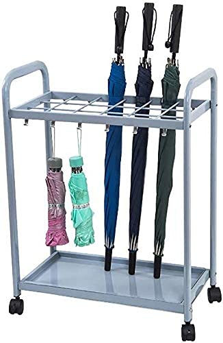 Porte-parapluies 18 trous pour parapluies longs et courts avec bac d'égouttement amovible