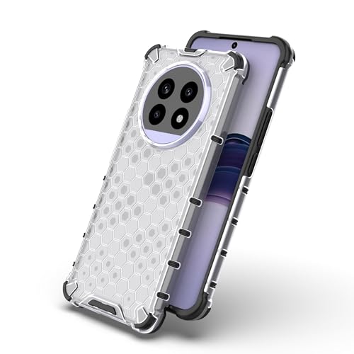 Image of Hard PC Back Case Cover for Realme 14 Pro Lite Honeycomb Pattern Anti Slip Ultra Thin Shockproof Reinforced Corners (Polycarbonate|Clear)