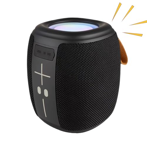 Altavoz compacto – Audio inalámbrico fuerte, sonido estéreo con refuerzo de graves, música portátil para oficina y hogar, mini dispositivo para viajes, camping, fiesta, dormitorio, entretenimiento