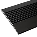 6" Wide x 1/2" High Black Corrugated Aluminum Threshold – Heavy-Duty Floor Transition Strip with Flush Mount Screws – 100% Made in USA – Randall Mfg A-80-BLK (3 FT Long)