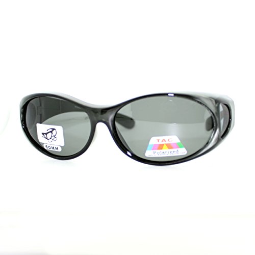 OTG Fit Over Glasses Oval Polarized Lens Sunglasses 100% UV Protection Gray