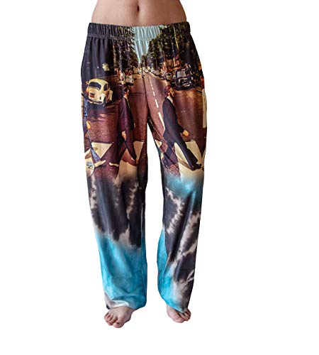BRIEF INSANITY Abbey Road Pajama Pants (S-XXL) - Lightweight, Wide Leg, Comfy Casual Lounge Pants - Men/Women Music Pants (XX-Large)
