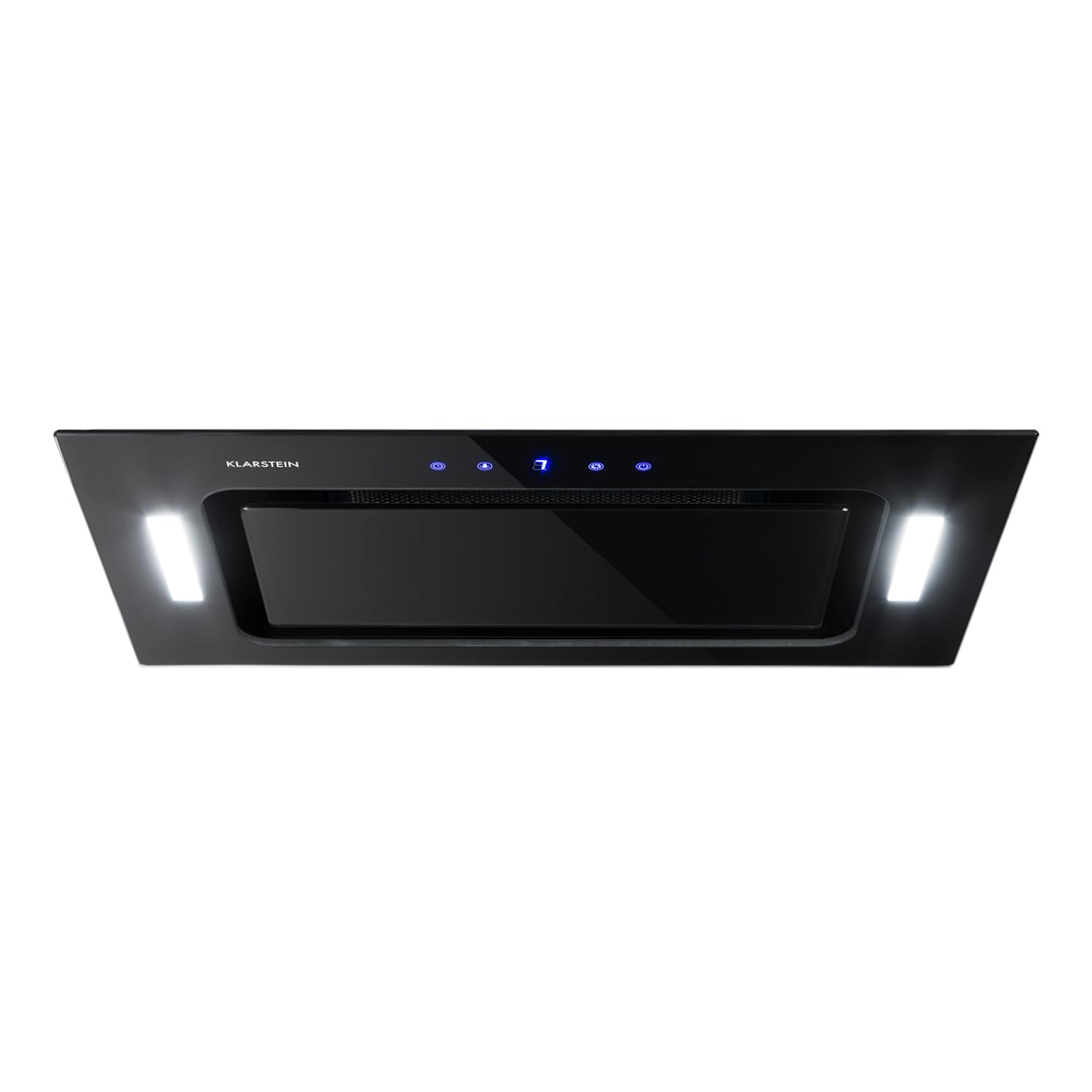 Klarstein HEKTOR SL - Okap wyciągowy, Okap podszafkowy, ścienny, Szerokość 52 cm, Tryb recyrkulacji, Wydajność do 467 m³/h, Filtr aluminiowy, Możliwość przezbrojenia na recyrkulację, czarny